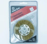 แปรงลวดกลมสีทองมีแกน (เกือกม้า) 2-1/2"*1/4 HORSE SHOE STEEL WIRE CIRCULAR BRUSH GOLD PLATED