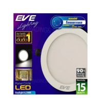 ดาวน์ไลท์ EVE PANEL CIRCLE LED 15 วัตต์ WARMWHITE 6 นิ้ว กลม สีขาว