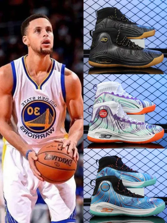 original rubber shoes for men NBA Stephen Curry 5 6 7 8 9 high cut ...