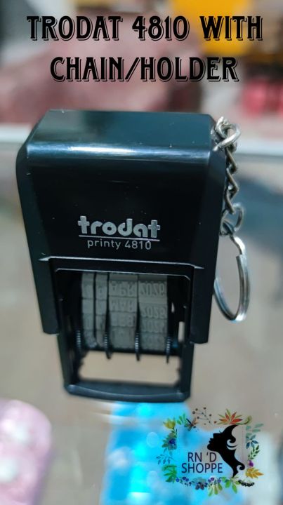 Original Trodat 4810 Dater Stamp With Holder (mdy And Dmy Format ...