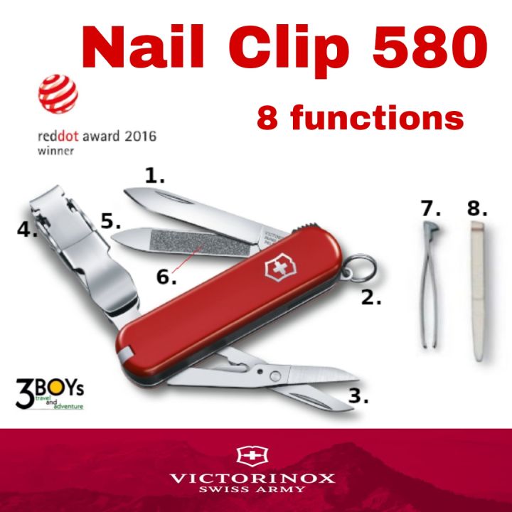 กรรไกรตัดเล็บ-victorinox-nail-clip-580-กรรไกรตัดเล็บสวิส-8-ฟังก์ชั่น-รวมมีดและตะไบเล็บ-0-6463