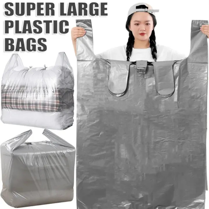 1​0PCS Large Capacity Plastic Bags Thicken Moving Packaging Bag