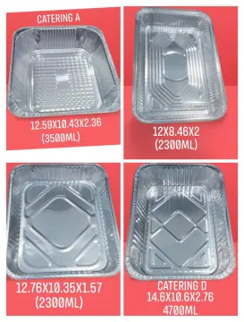 10Pcs Aluminium Foil Baking Trays with Lids 3500ml Gold Aluminum