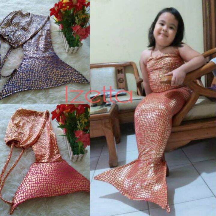 Kostum Putri Duyung Anak Baju Mermaid Lucu Gliter Lazada Indonesia