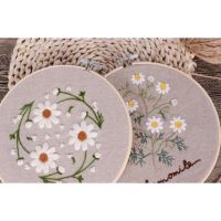 ชุดปักดอกไม้ ขนาด 20cm Flowers DIY Embroidery Kit 20cm