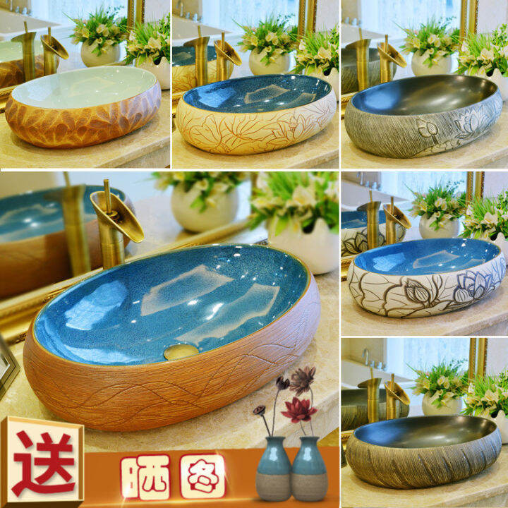 Ceramic Table Basin Oval Vintage Wash Basin Home on Washbasin Toilet