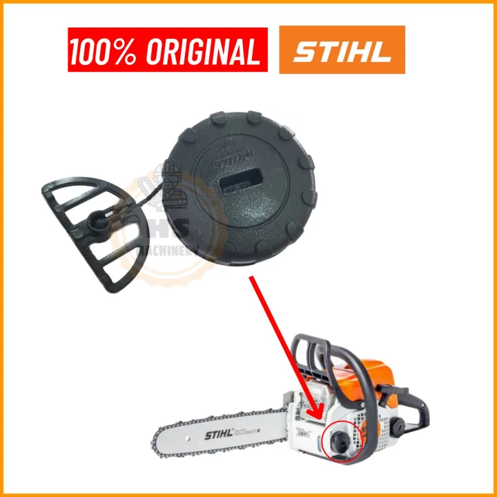 Original STIHL MS170 MS180 Chainsaw Fuel Cap Oil Cap Penutup Minyak