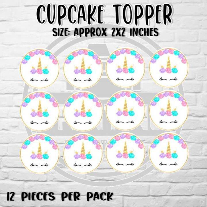 Unicorn theme Cupcake topper Lazada PH