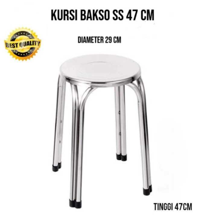 Bangku Stainless 47 Cm Bangku Bakso Bangku Caffe Bangku Warung Kursi