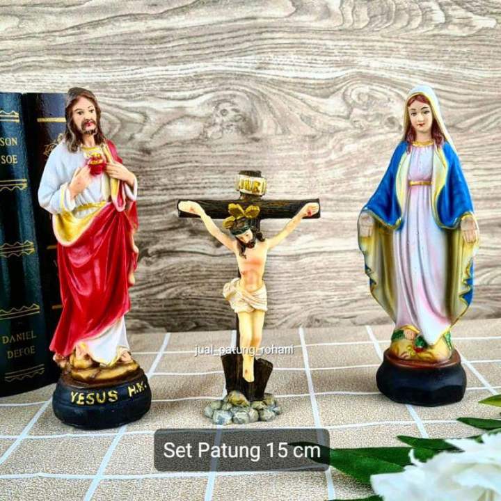 Set Patung Yesus Maria Cm Salib Duduk Dashboard Lazada Indonesia