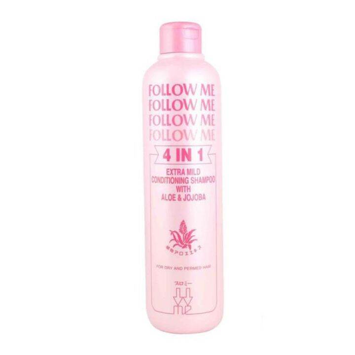 FOLLOW ME 4 IN 1 SHAMPOO FOR DRY & PERMED HAIR 960ML ( PINK ) Lazada