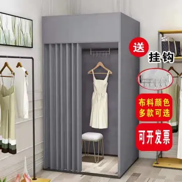 Clothing Store Fitting Room with Shading Curtain, Portable Temporary Mobile  Privacy Protection Dressing Room, Foldable Mall Simple Changing Room and