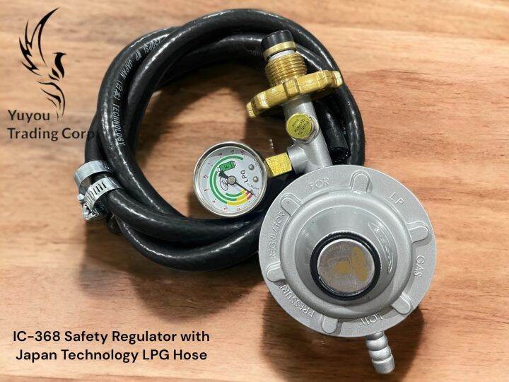 IC368 Auto shutoff Regulator with 1 1/2 Meter Japan Technology LPG