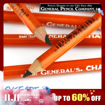 General Charcoal White Pencil
