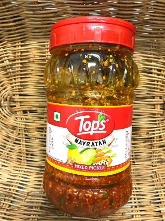 TOPS NAVRATAN MIXED PICKLE 900gram expire 29/03/2024 Lazada.co.th