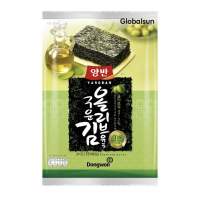 ยังบันสาหร่ายปรุงรสน้ำมันมะกอกแผ่นใหญ่ 20กรัมYangban Seaweed Olive Oil 20g.