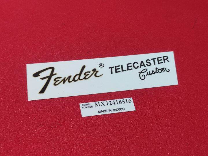 FENDER TELECASTER CUSTOM WATERSLIDE GUITAR DECAL WITH SERIAL NUMBERS