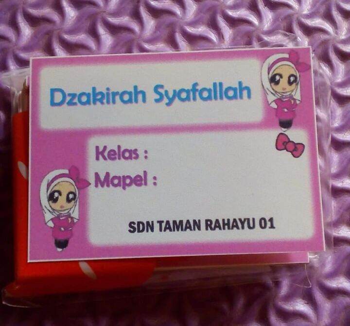 Stiker Buku Stiker Nama Buku Tulis Label Nama Label Nama Buku Tulis