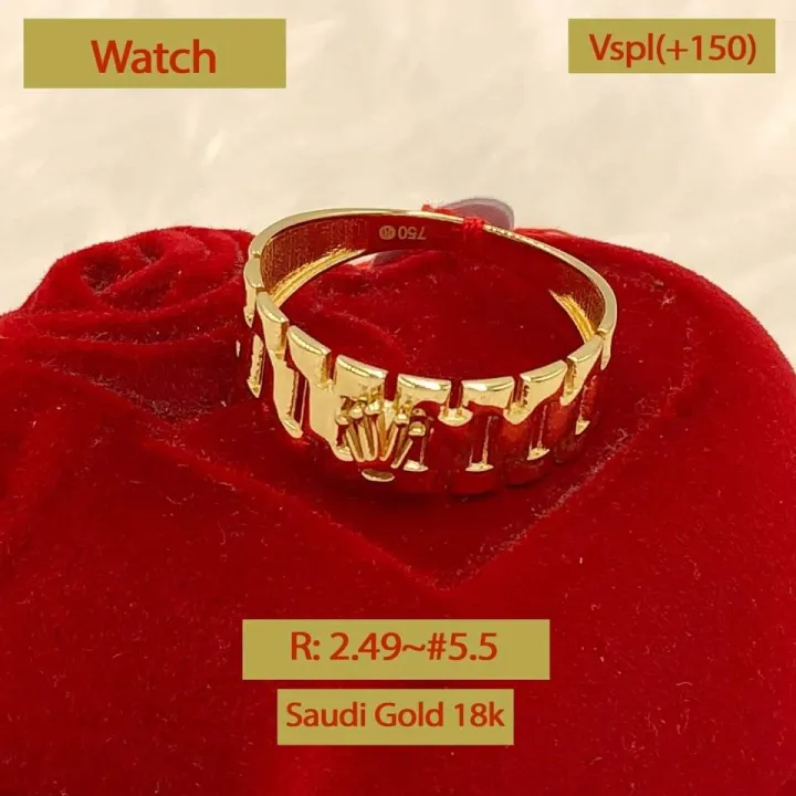18k ring saudi gold pawnable | Lazada PH