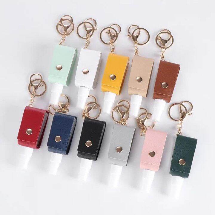 พร้อมส่งจากไทย-ขวดสเปรย์-และ-ขวดเจล-พร้อมพวงกุญแจเคสหนัง-แบบพกพาสำหรับเดินทาง-ขนาด-30-ml