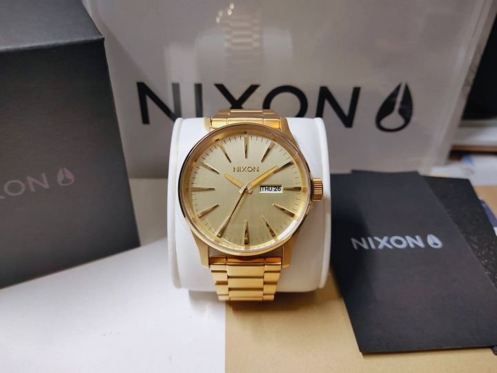 ประกันศูนย์ไทย-nixon-nxa356502-00-sentry-ss-นาฬิกาข้อมือผู้ชาย-สีทอง-ขนาดหน้าปัด-42-mm