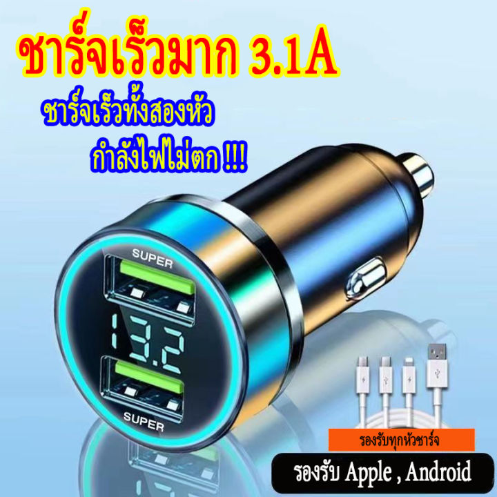 หัวชาร์จ-usb-หัวคู่ชาร์จเร็วสุด-3-1a-66w