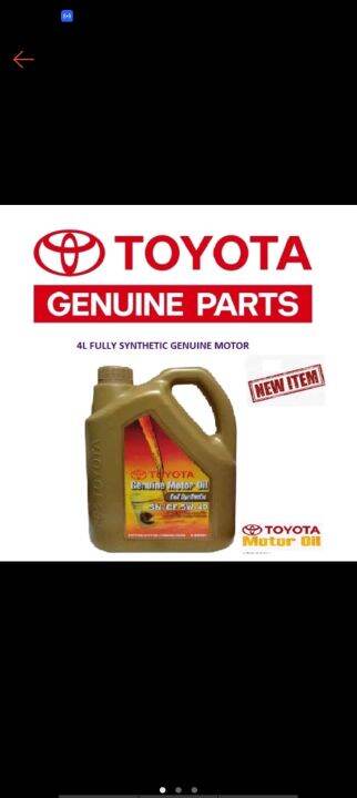 Toyota Fully Synthetic Oil 5W-40 | Lazada PH