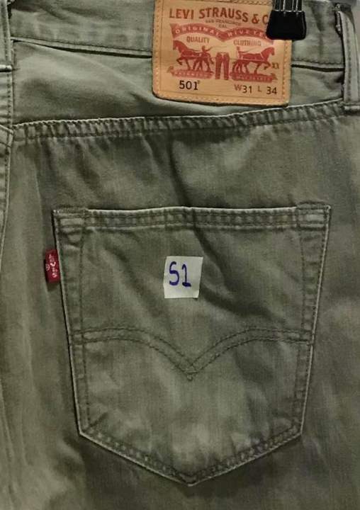 กางเกงยีนส์ (มือสองแท้💯%) Levi's 501 (ป้ายหนัง)เอวป้าย 31” เอววัด