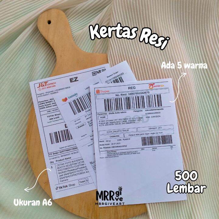 Kertas Hvs A Untuk Resi Lembar Print E Commerce Online Shop Alamat