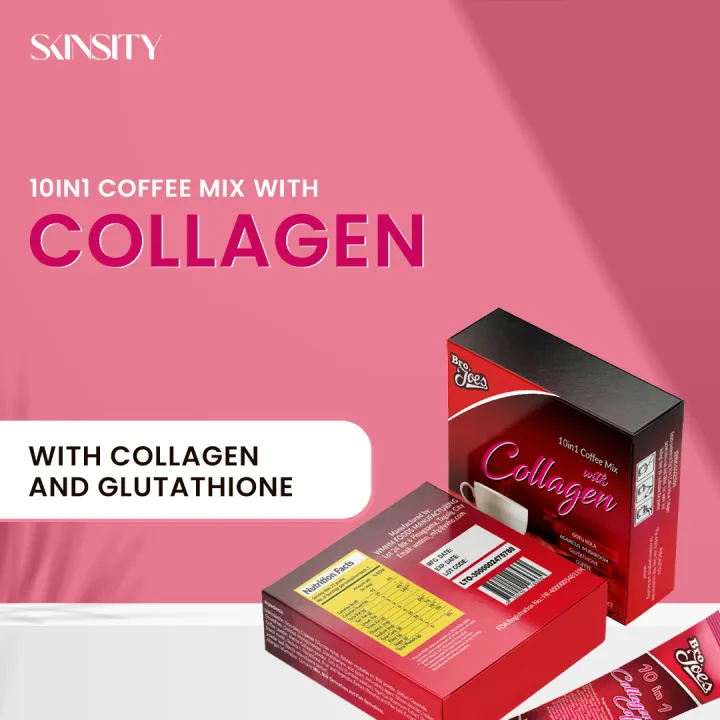 Collagen Coffee Bro. Joes(10 Sachet) 10 in 1 With Glutathione and