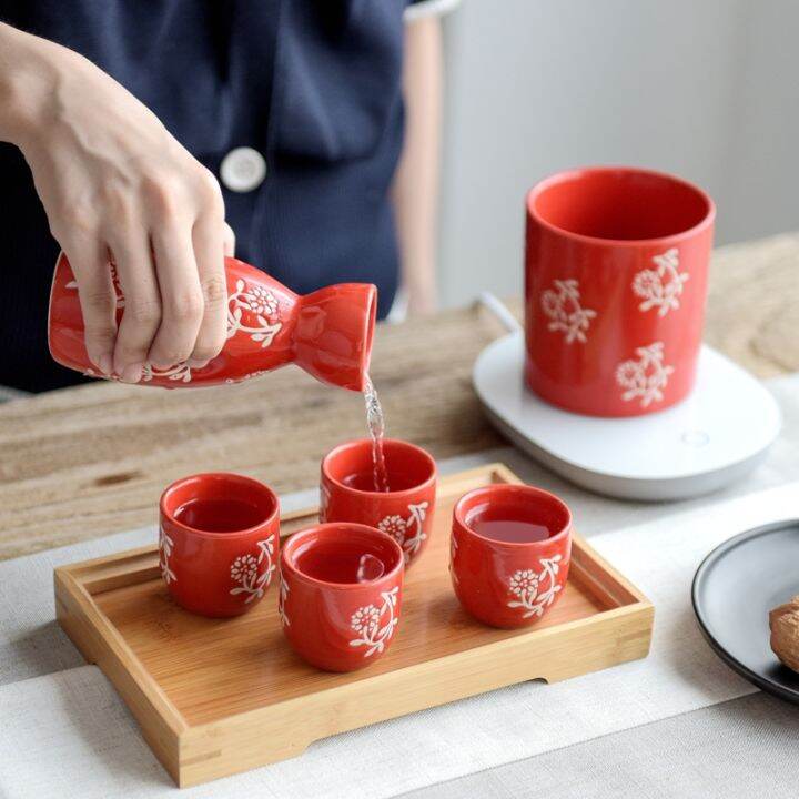 Household Ceramic Wine Pot Red Wine Set Clear Wine Antique Liquor