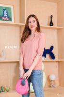 เสื้อไหมพรมคอวี แขนสามส่วน งานพรีเมี่ม ป้าย PIMM