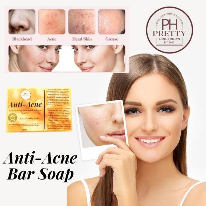 100g AntiAcne Bar Soap for Deep Cleansing Lazada PH