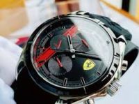 Ferrari Speedracer Large Stainless-steel 0870060 Black Dial Mens 46-mm Quartz Mineral crystal. Wrist Watch