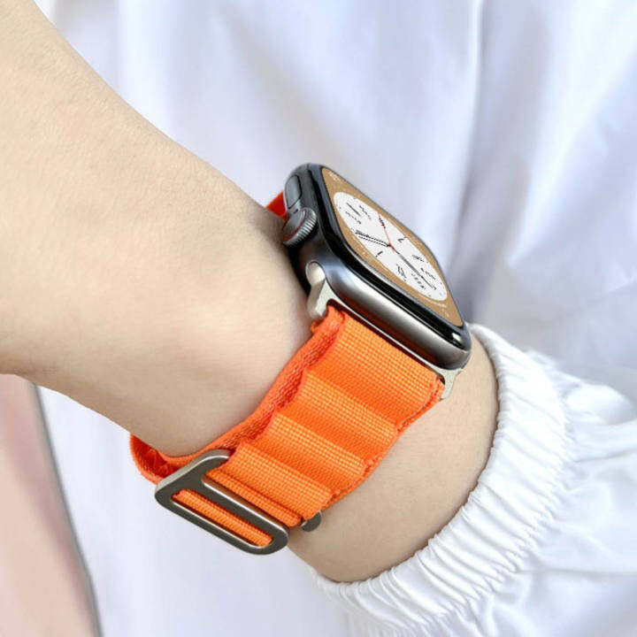 For Apple Watch Ultra 2 Strap 49mm 45mm 41mm 44mm 40mm 42mm 38mm iWatch Sport Band Nylon Alpine