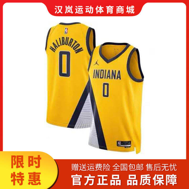 Hanlan Genuine 23 Season Pacers No.0 Halliburton Jersey 13 Paul