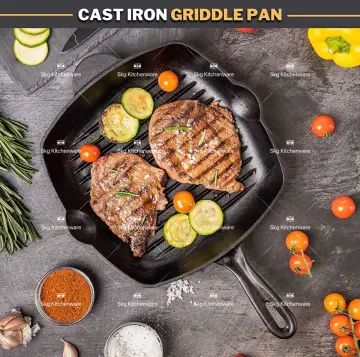 Thickened Cast Iron Uncoated Baking Pan Pancake Oyster Raw Steak