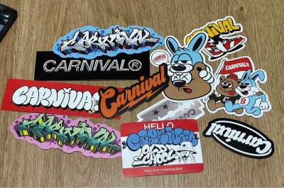 [พร้อมส่งแท้💯]  สติ๊กเกอร์ CARNIVAL® LOGO STICKER 1 ชุด มี 11 ชิ้น