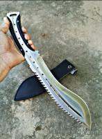 ToddBeggKnives เหล็กD2 ใบ 10 นิ้ว รุ่น KHUKRI ทรงกรุข่า 59HRC ด้าม G10 ทรงดุดัน น้ำหนักดี แรงเหวี่ยงดี