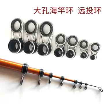 40Pcs Fishing Rod Guides Ring Sea Fishing Pole Tip Top Rings Guide Eyes  Spinning Casting Rod Building DIY Repair Tackles