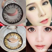 คอนแทคเลนส์ รุ่น Cannes ยี่ห้อ Pitchylens ตาโต มีสี เทา ตาล มีค่าสายตา