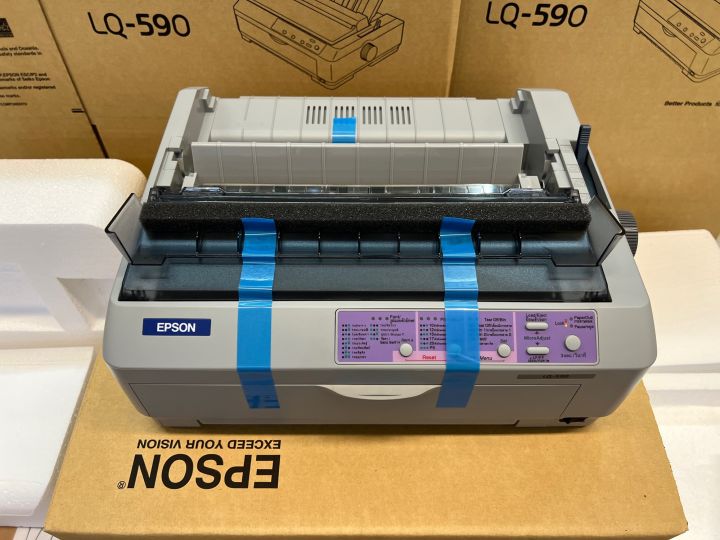 เครื่องปริ้นเตอร์-dot-matrix-new-epson-lq-590-สินค้าพร้อมจัดส่ง-ออกใบกำกับภาษีได้-รับประกันหัวพิมพ์-2-ปี-ตัวเครื่อง-1-ปี