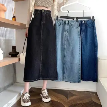 Long denim 2024 skirt malaysia