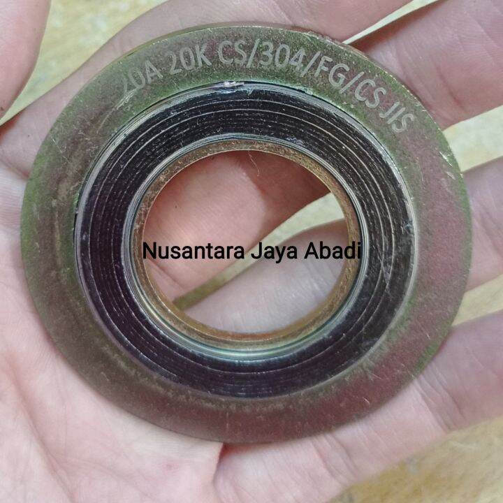 Spiral Wound Gasket SWG Carbon Steel Besi JIS 20K 3/4 " inchi DN 20