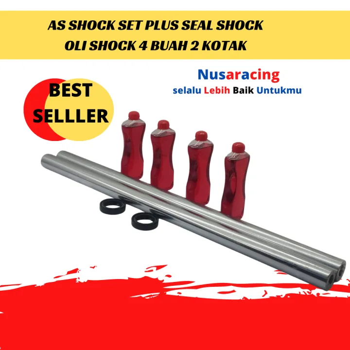 AS SHOCK DEPAN THUNDER 125 SATU SET PLUS OLI SHOCK SEAL AHOCK 2 KOTAK Lazada Indonesia