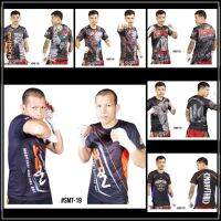 เสื้อยืดมวยไทยผ้ากีฬา แบบแห้งเร็ว ใส่ออกกำลังกาย สินค้าแบรนด์ ของแท้  Boxing Shirts Quick Dry For Adult Genuine Brand Products