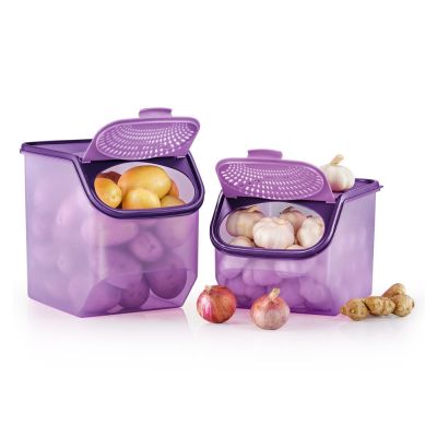 Tupperware Garlic N All Keeper กล่องเก็บกระเทียมทัพเพอร์แวร์ มีช่องระบายอากาศ