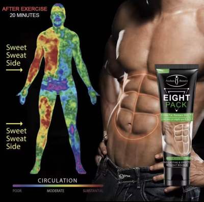 Men Eight Pack Stronger Muscle Cream Waist Torso Smooth Lines Press Fitness Belly Burning Muscle Fat Remove Lossing Weight New