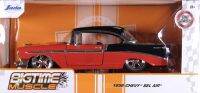 1956 Chevy Bel Air Red/Black 1:24 scaled Diecast Car)