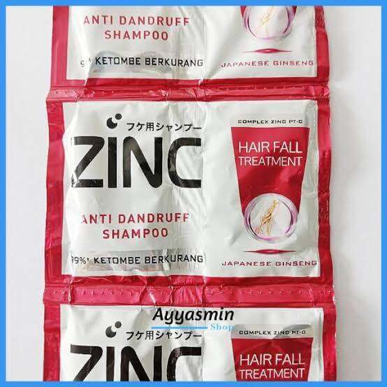 shampoo zinc anti hair fall sachet 10 ml eceran Lazada Indonesia